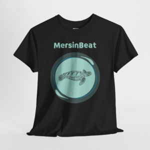 MersinBeat Narlıkuyu Sea Turtle Logo Black Unisex T-Shirt