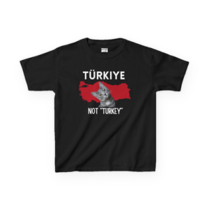 Türkiye Not Turkey Cat – Kids Unisex Cotton T-Shirt