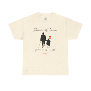 Peace at Home Peace in the World - Ataturk Quotation Short-Sleeved Unisex T-Shirt